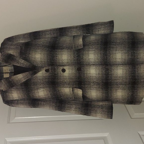 Zara gray Alpaca wool midi length coat - Picture 2 of 7